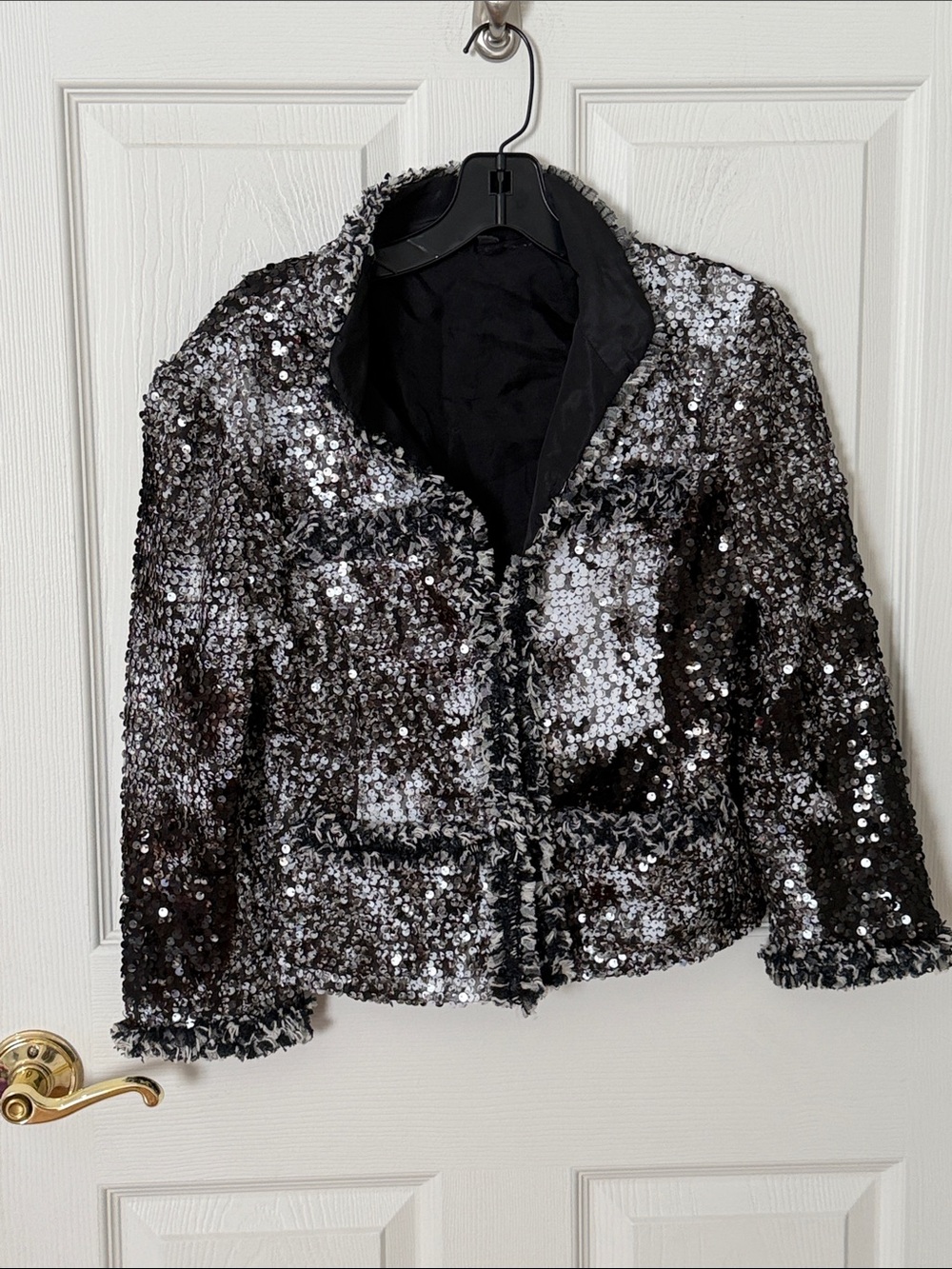 CARLISLE Black and Silver Sequin Blazer size 0